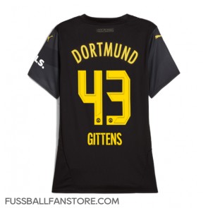 Borussia Dortmund Jamie Bynoe-Gittens #43 Replik Auswärtstrikot Damen 2024-25 Kurzarm